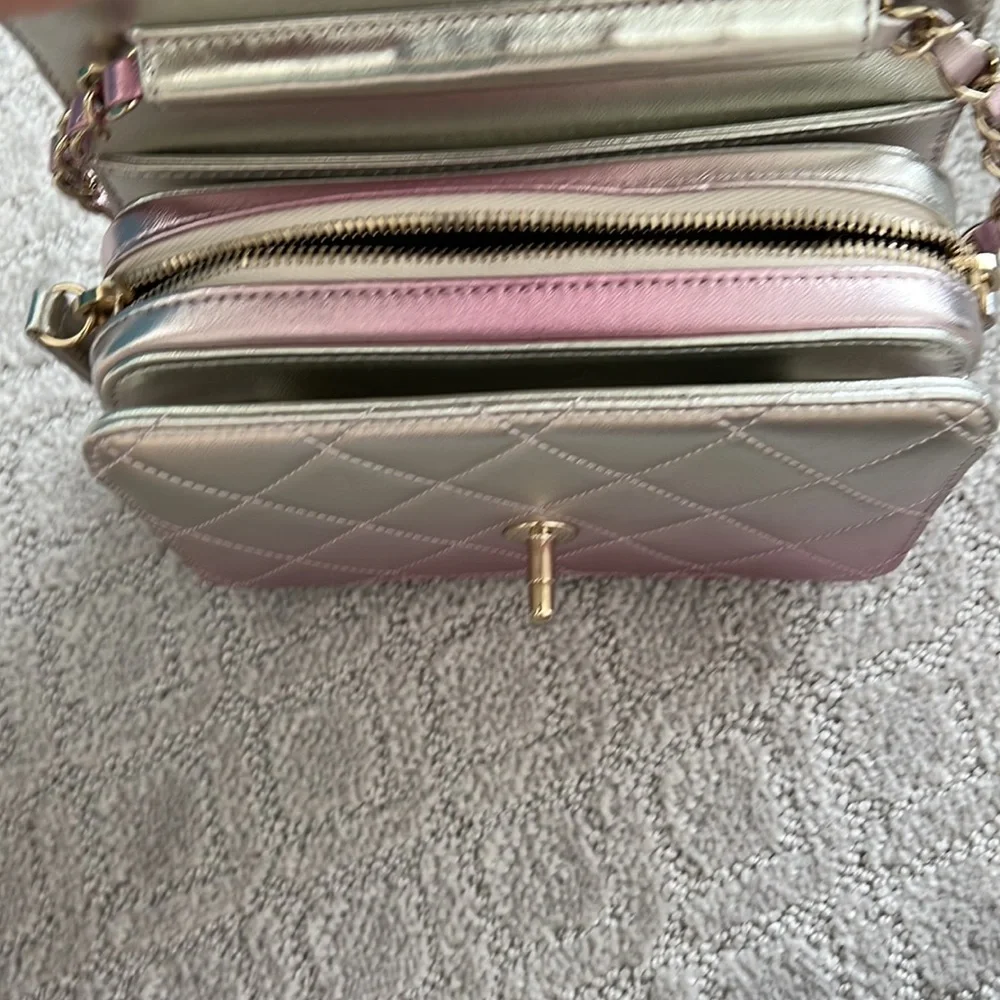 Chanel Pink & Silver Metallic Bag 😍